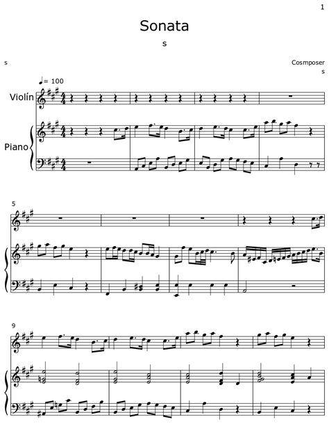 Sonata - Sheet music for Violin, Piano