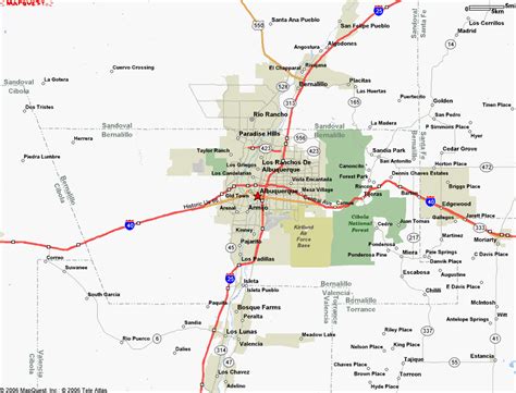 Albuquerque Map - ToursMaps.com