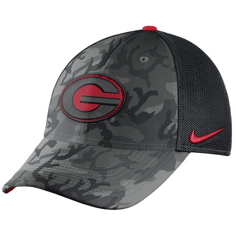 Nike Georgia Bulldogs Anthracite Meshback Camo Flex Hat