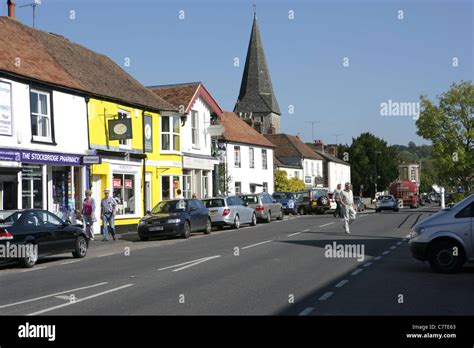 Stockbridge High Street in Hampshire. England Stock Photo - Alamy