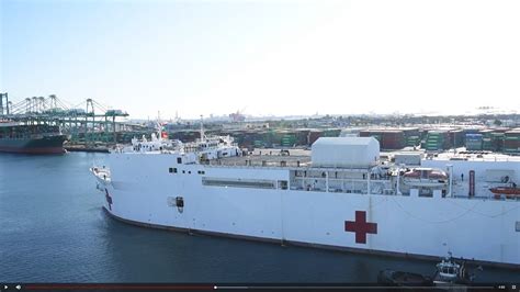 USNS Mercy arrives in Los Angeles, California for Non-COVID-19 Patients