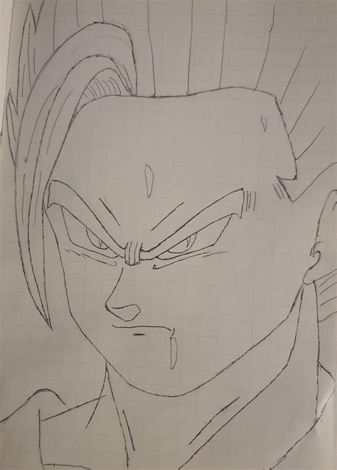 Ssj2 Gohan Face Drawn By Me : r/dbz