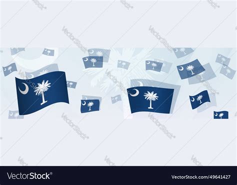 South carolina flag-themed abstract design Vector Image