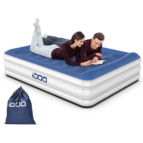 Buy iDOO King Size Air Bed, Inflatable bed with Integrated Pillow, Comfortable Air Mattress with ...