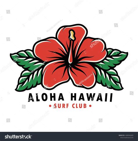 Hawaii Aloha Logo Shirt Print Stock Vector (Royalty Free) 1680946405 ...