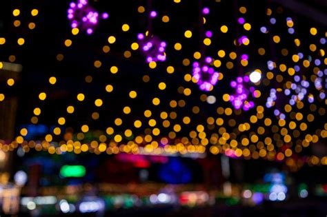 Premium Photo | Colorful defocus abstract bokeh light effects on the ...