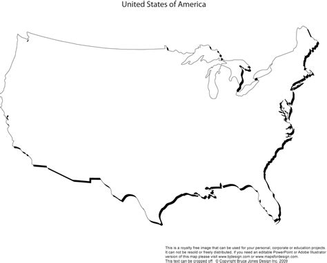 United States Map Unlabeled Refrence Blank Map Usa Us Blank Map Usa ...