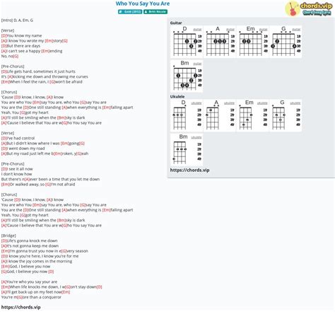 Chord: Who You Say You Are - tab, song lyric, sheet, guitar, ukulele ...