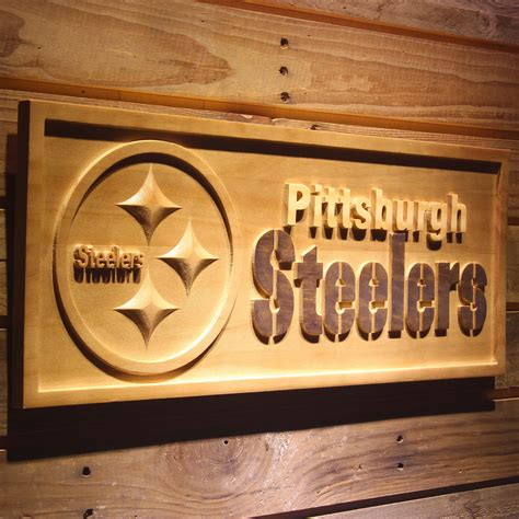 Pittsburgh Steelers 3D Wooden Sign | Wooden signs, Crafts to sell ...