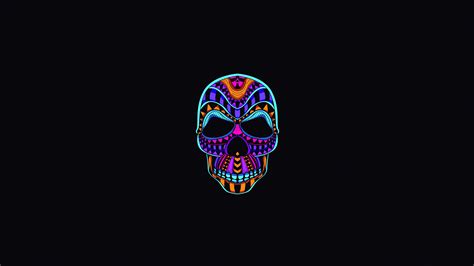 Black Wallpaper 4k | Skull wallpaper, Neon wallpaper, Minimal wallpaper