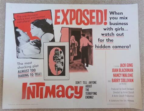 INTIMACY Movie Poster ©1966 Seven Arts Assoc. Corp. Jack Ging, Joan Blackman | #4563002881