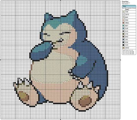 143 - Snorlax by Makibird-Stitching.deviantart.com on @DeviantArt Pokemon Cross Stitch Patterns ...