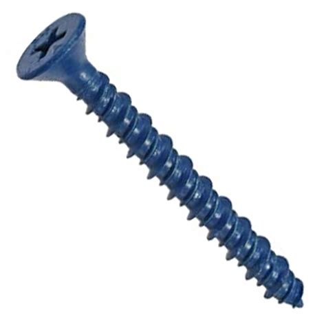 Power-Con Phillips Flat Head Concrete Screws Blue #10833-AFT Fasteners