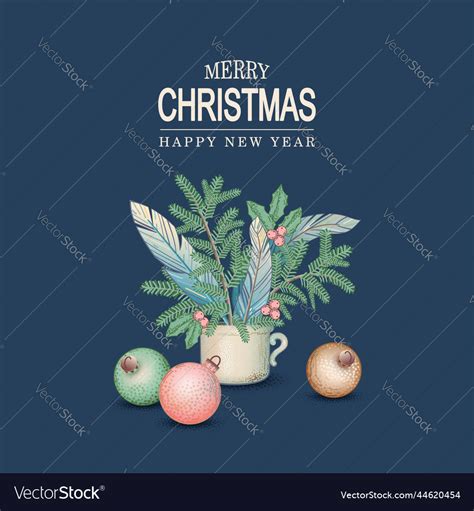 Christmas and new year banner Royalty Free Vector Image