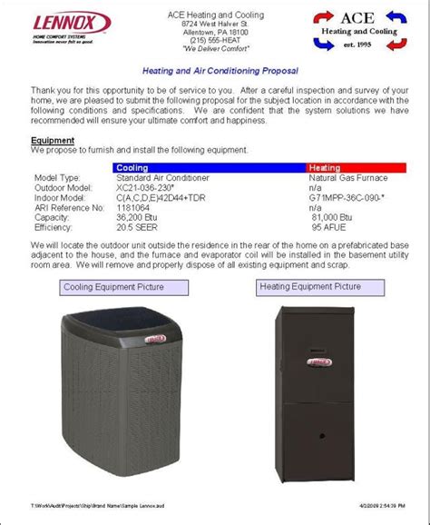 Hvac Proposal Template Pdf - FREE DOWNLOAD - Printable Templates Lab