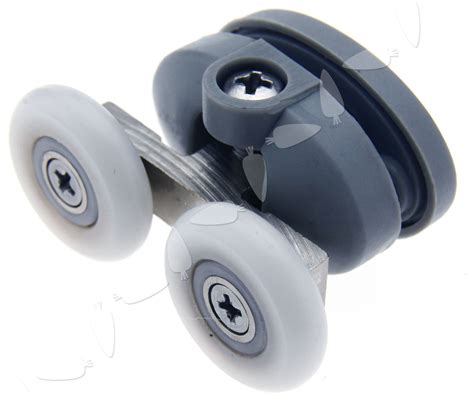 2X Stainless Steel Double Top Dia 23mm Shower Door Rollers Wheels ...