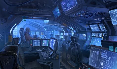 Control Room, Ben Olson_ | Scifi interior, Futuristic concept art ...