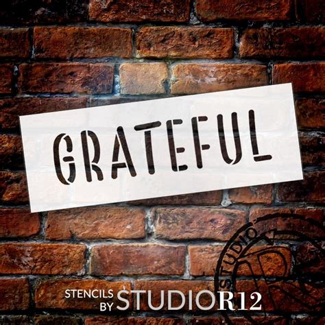 Grateful Word Art Stencil by StudioR12 - USA Made - DIY Fall ...