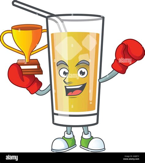 Apple cider cartoon with mascot character boxing winner Stock Vector Image & Art - Alamy
