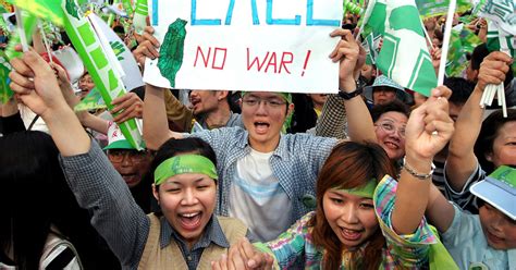 Taiwanese hold massive protest against China