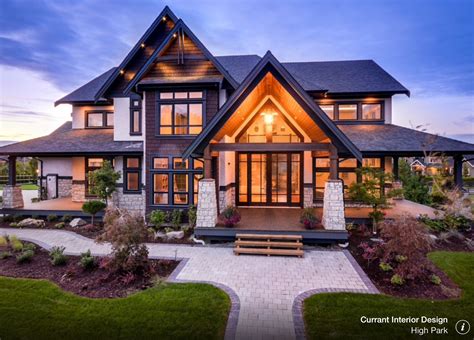 Transitional House with Large Windows