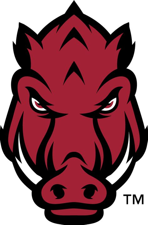 Arkansas Razorbacks Logo Secondary Logo (2014-Pres) - Front-facing Razorback head logo ...