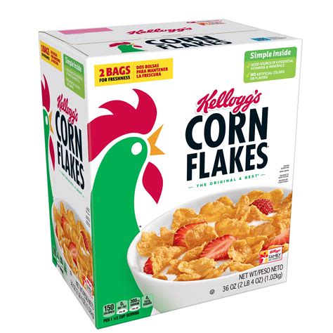 Kellogg's Corn Flakes, Breakfast Cereal, Original, 2 Ct, 36 Oz - Walmart.com - Walmart.com