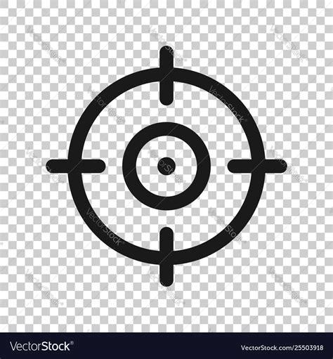 Shooting target icon in transparent style aim Vector Image