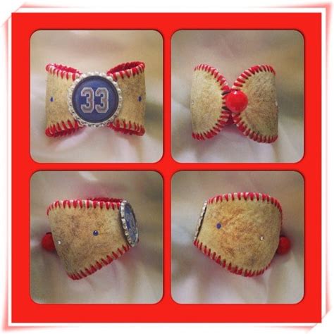 Custom baseball bracelets by GetYourBlingOn on Etsy