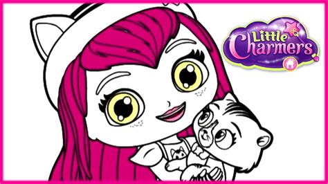 Little Charmers Hazel Charming and 7 Cat Nick Jr Coloring Book Game for ...