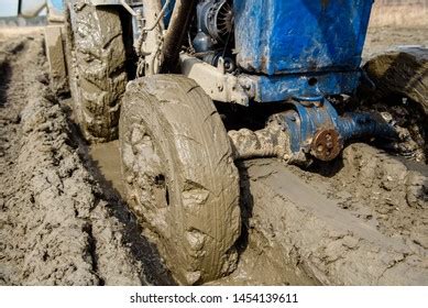 Tractor Stuck Mud On Bad Road Stock Photo 1454139611 | Shutterstock