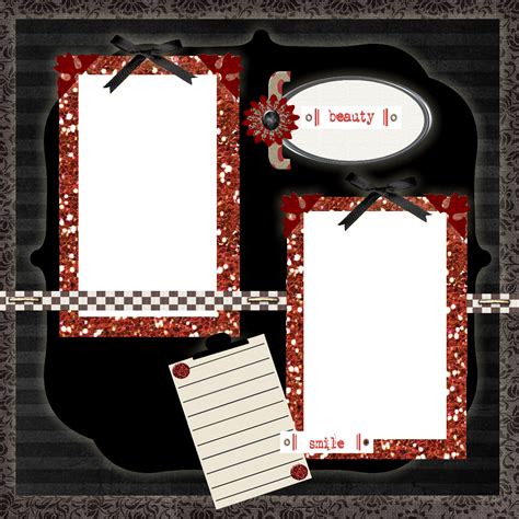 Scrapbook Page Free Printable Scrapbook Templates - Printable Templates Free