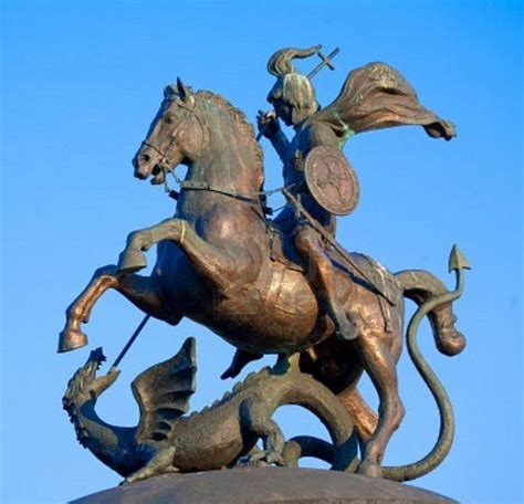 Famous St George and The Dragon Bronze Statue For Sale - Aongking Sculpture