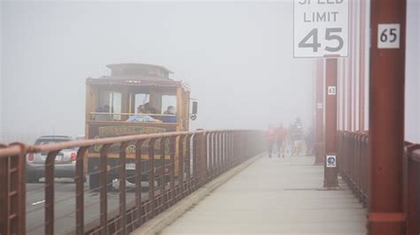 Cable Car Bus in the fog at the Golden Gate Bridge | Flickr