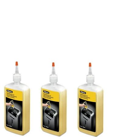 3 X Fellowes Shredder Oil, 12 oz. Bottle with Extension Nozzle (35250 ...