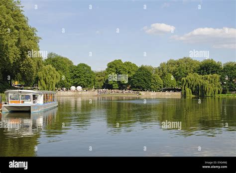 Aasee lake, Muenster, Germany Stock Photo - Alamy