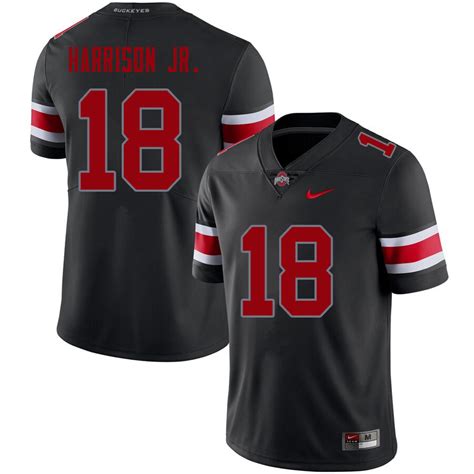 Mens #18 Marvin Harrison Jr. Ohio State Buckeyes Stitched Nike Scarlet ...