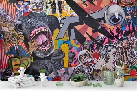 3D Gorilla Abstract Graffiti Wallpaper Mural Peel and Stick | Etsy