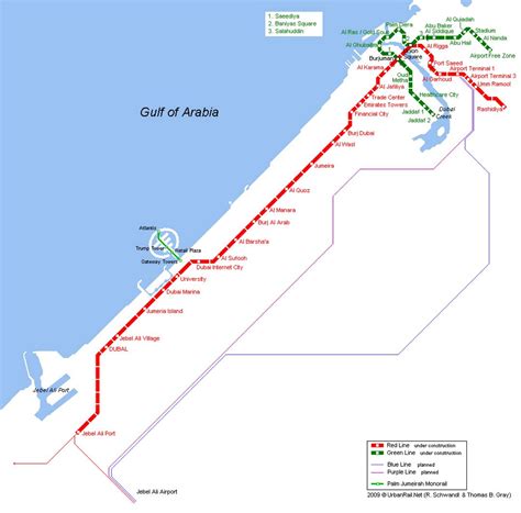 Dubai city metro map | Dubai | UAE (United Arab Emirates) | Asia ...