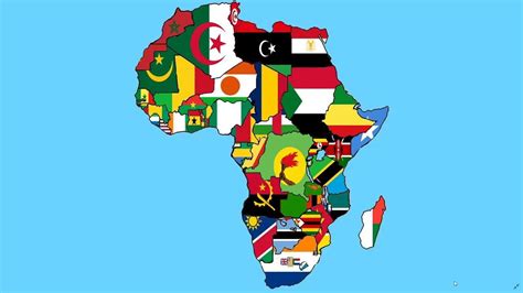 History of Flags - AFRICA 1900-Present | Africa map, Map art print, Map canvas print