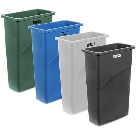 Uline Thin Trash Can in Stock - ULINE