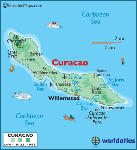 Curacao Downtown Map