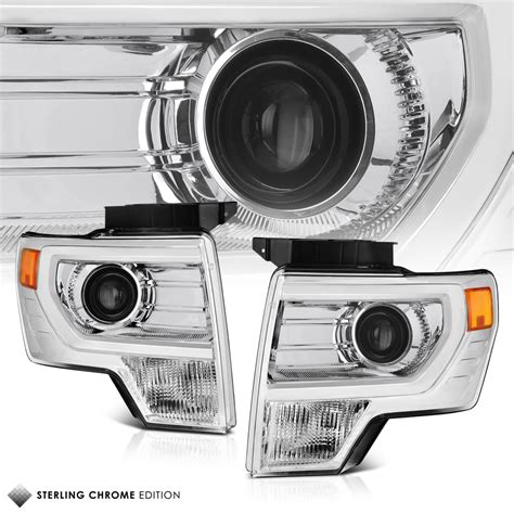 2009-2014 Ford F150 Chrome NEW PROJECTOR Front Headlights Headlamp Assembly SET | eBay