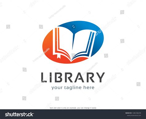 Library Logo Template Design Vector Emblem Stock Vector (Royalty Free ...