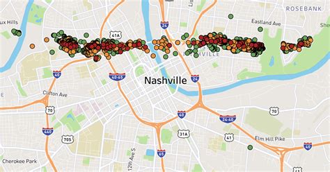 Interactive map shows path of damage from tornadoes across Davidson County