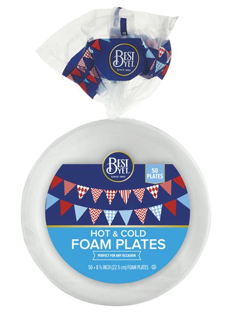 Foam Plates 50CT - Best Yet Brand