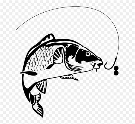 Koi Carp Fishing - Carp Black And White Clipart (#5637965) - PinClipart