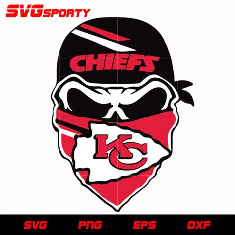 Kansas City Chiefs Skull 2 svg, nfl svg, eps, dxf, png, digital file ...