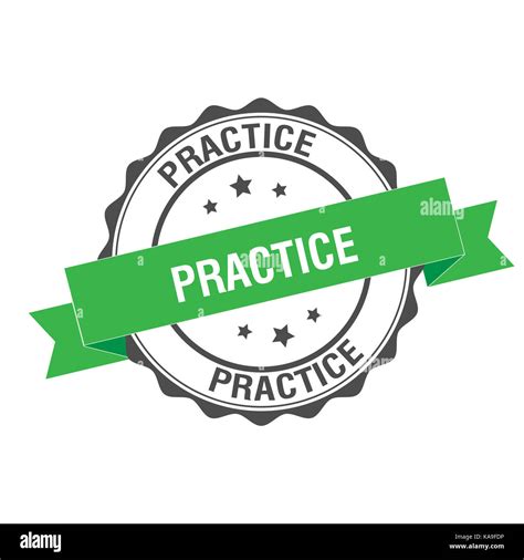 Practice stamp illustration Stock Photo - Alamy