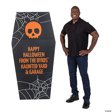 Personalized Spooky Coffin Cardboard Cutout Stand-Up | Oriental Trading